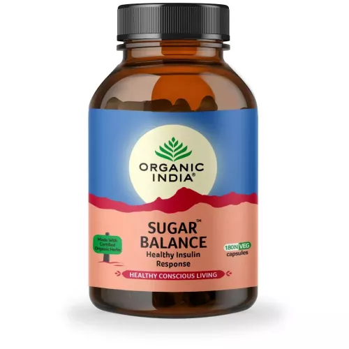 Organic India Sugar Balance Capsules - 180caps - Natural Support for Healthy Blood Sugar Levels