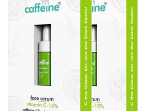 mCaffeine Green Tea Vitamin C 15% Face Serum (3ml, Pack of 2)