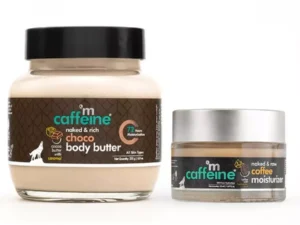 mCaffeine Naked & Raw Choco Body Butter & Face Moisturizer Cream (Body Butter 250g + Cream 50ml) (1Pack)