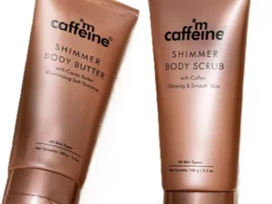 mCaffeine Shimmer Body Scrub & Shimmer Body Butter (Scrub 150g + Butter 150g) (1Pack)