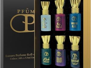 PFUM Luxury Roll-On Attar Gift Set (6 × 5.5 ml, 33 ml total)