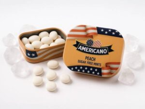Americana Peach Sugar Free Mint Candies