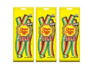 Chupa Chups Sour Belt Mixed Fruit Candy - Pack of 3