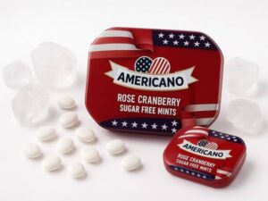 Americana Rose Cranberry Sugar Free Mint Candies