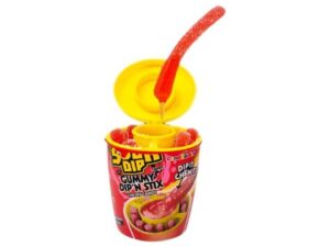 CandiExotics Sour Dip'N Stix Gummy Candy - Strawberry