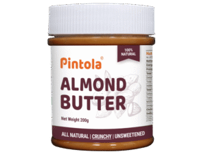 Pintola All Natural Crunchy Almond Butter ? Vegan Protein Butter with Crunchy Texture & Healthy Fats