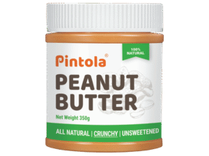 Pintola All Natural Crunchy Peanut Butter Unsweetened ? 100% Pure Roasted Peanuts, No Added Sugar